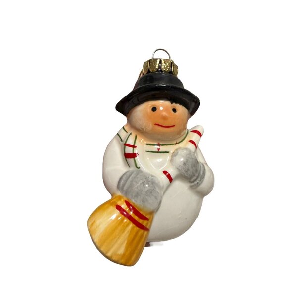 Vintage Enesco Christmas Ornament Set of 4 Snowman Santa Soldier Holiday Decor - Picture 6 of 7